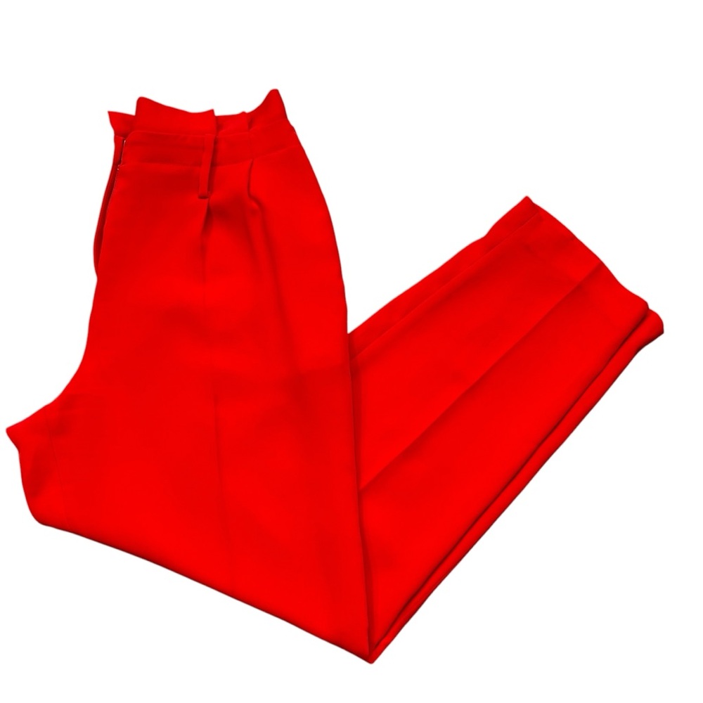 Ladies Boden Brand Paperbag Style Dress Pants Size 6 Orange Red
